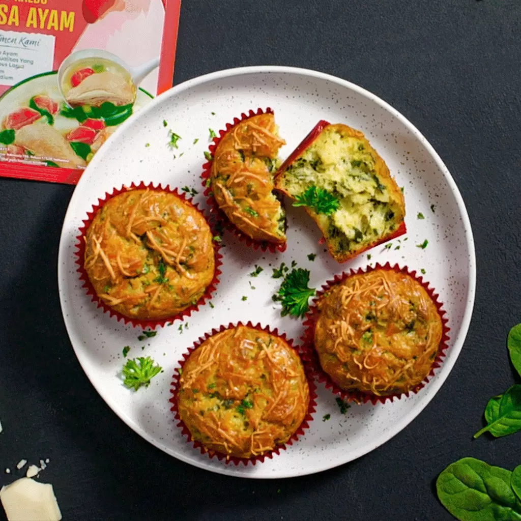 spinach and ceehese muffins